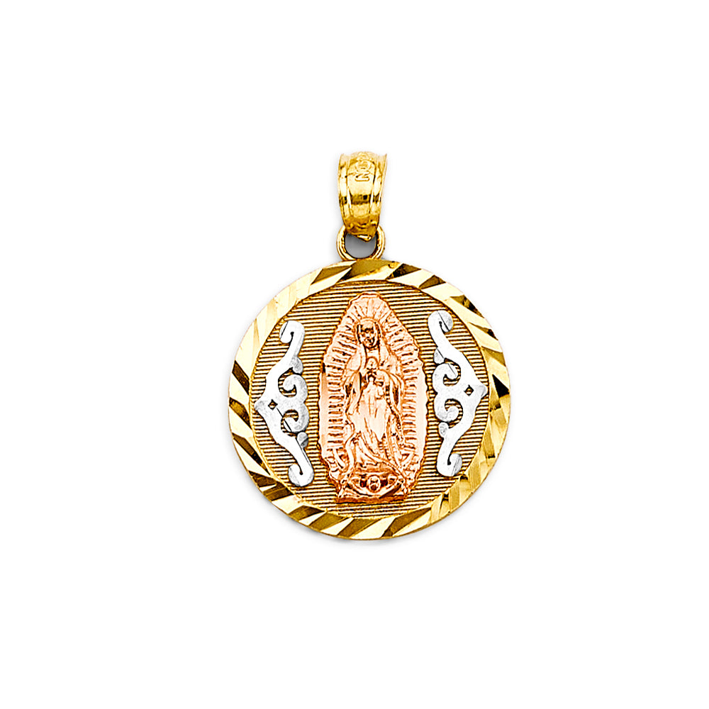 14K Yellow White Rose Gold Guadalupe Pendant