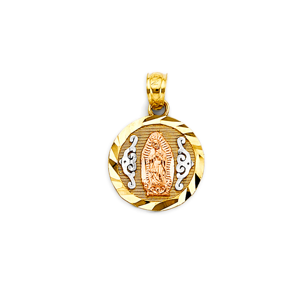 14K Yellow White Rose Gold Guadalupe Pendant