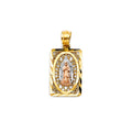 14K Yellow White Rose Gold Guadalupe Pendant