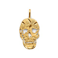 14K Yellow Gold Skull Pendant