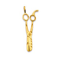 14K Yellow Gold Scissors Pendant