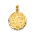 14K Yellow Gold Hollow San Benito Pendant