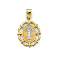 14K Two Tone Gold San Benito Pendant