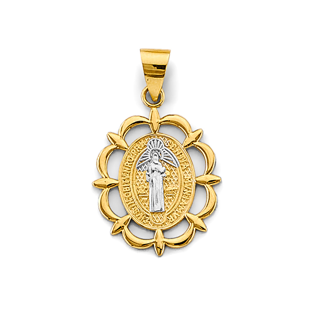 14K Two Tone Gold San Benito Pendant