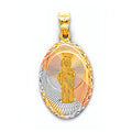 14K Yellow White Rose Gold Stamp St.Jude Thaddeus Pendant