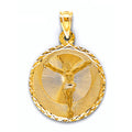 14K Yellow Gold Stamp Jesus Christ Pendant