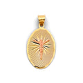14K Two Tone Gold Stamp Jesus Christ Pendant