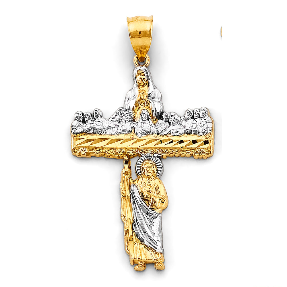 14K Two Tone Gold St. Jude Thaddeus Pendant