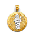 14K Two Tone Gold St. Jude Thaddeus Pendant