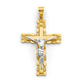 14K Yellow Gold Crucifix Cross Pendant
