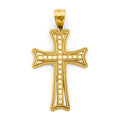 14K Yellow Gold Fancy Cross Pendant