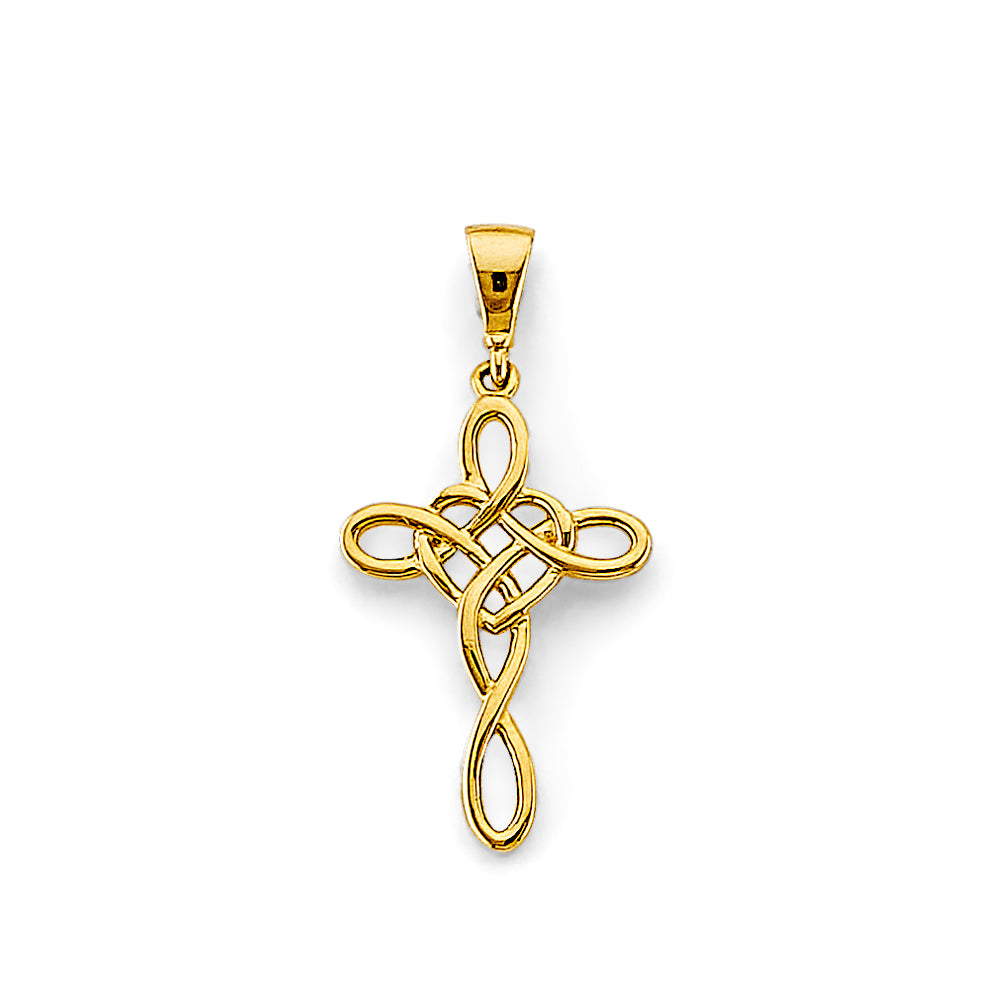 14K Yellow Gold Cross Pendant