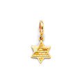 14K Yellow Gold Star Of David Charm For Mix & Match Bracelet