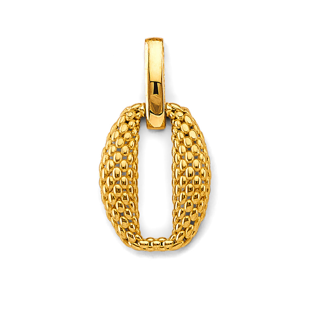 14K Yellow Gold Fancy Mesh Design Pendant