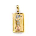 14K Yellow White Rose Gold Santa Muerte Pendant