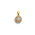 14K Yellow Gold CZ Pendant / Set
