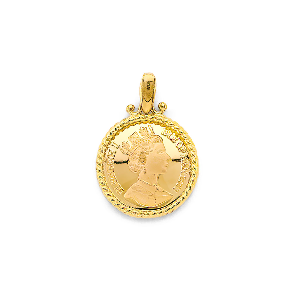 14K Yellow Gold Queen Elizabeth Pendant / Set