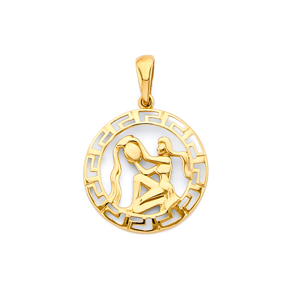 14K Yellow Gold Zodiac Pendant