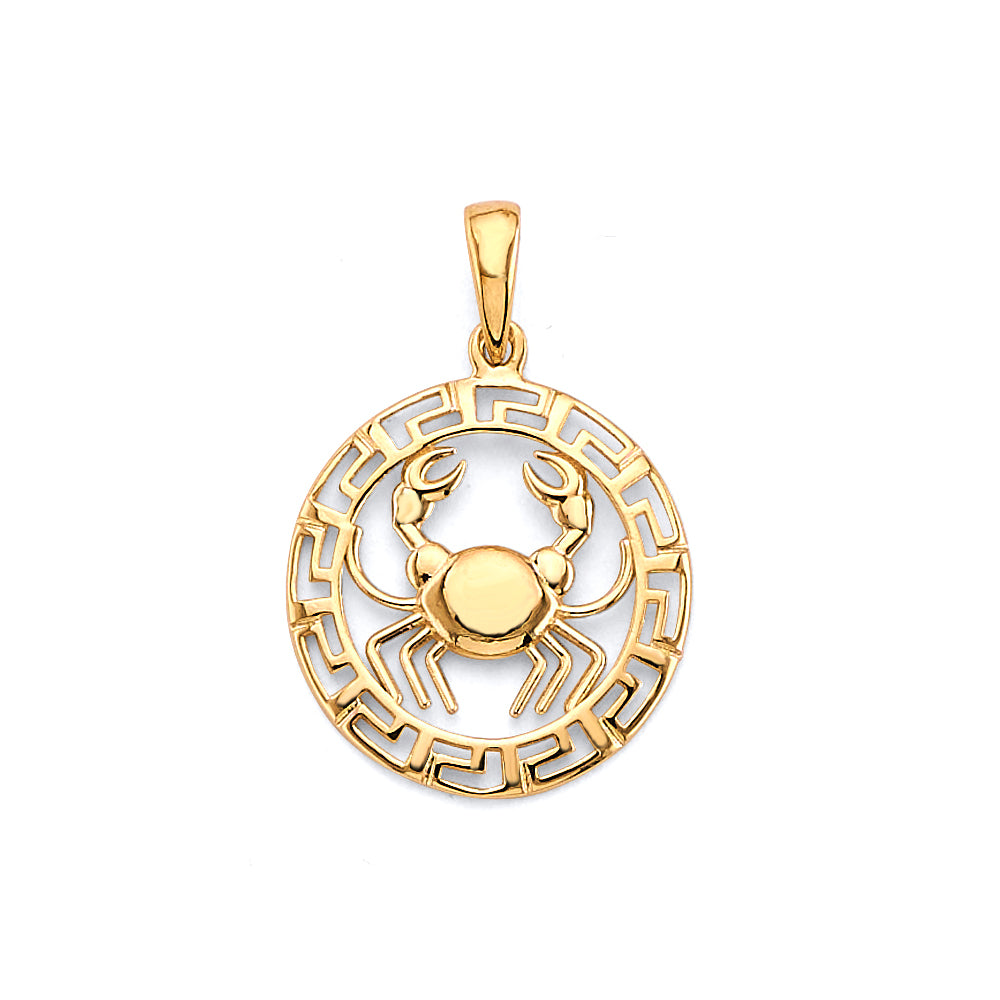 14K Yellow Gold Zodiac Pendant