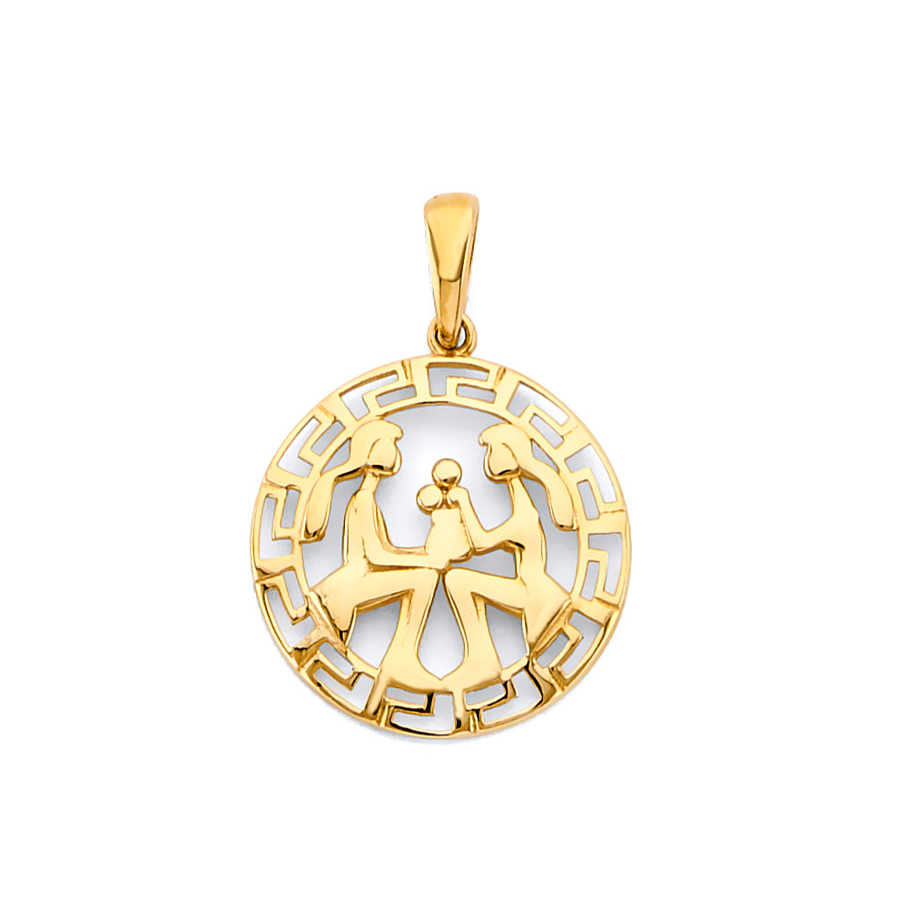 14K Yellow Gold Zodiac Pendant