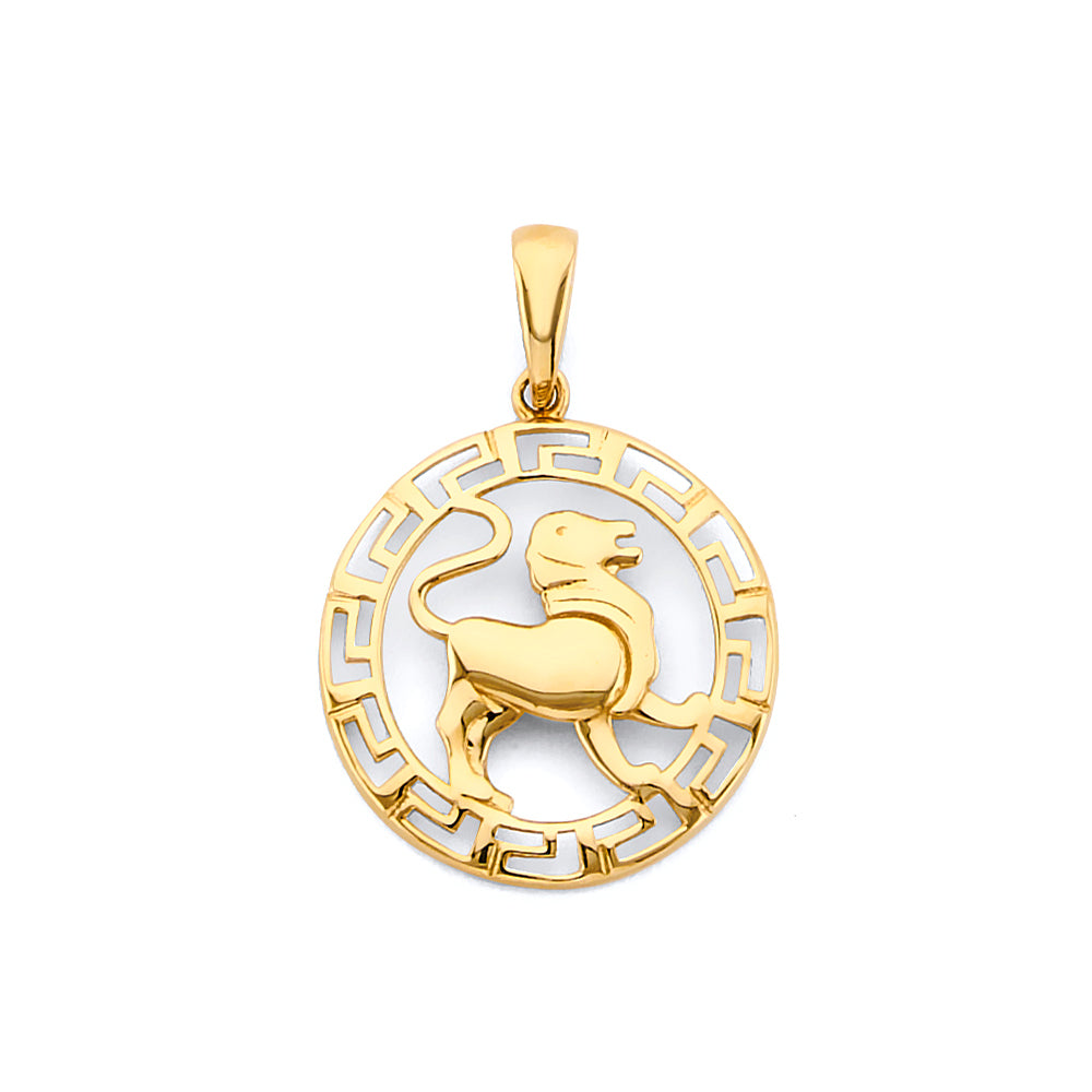 14K Yellow Gold Zodiac Pendant