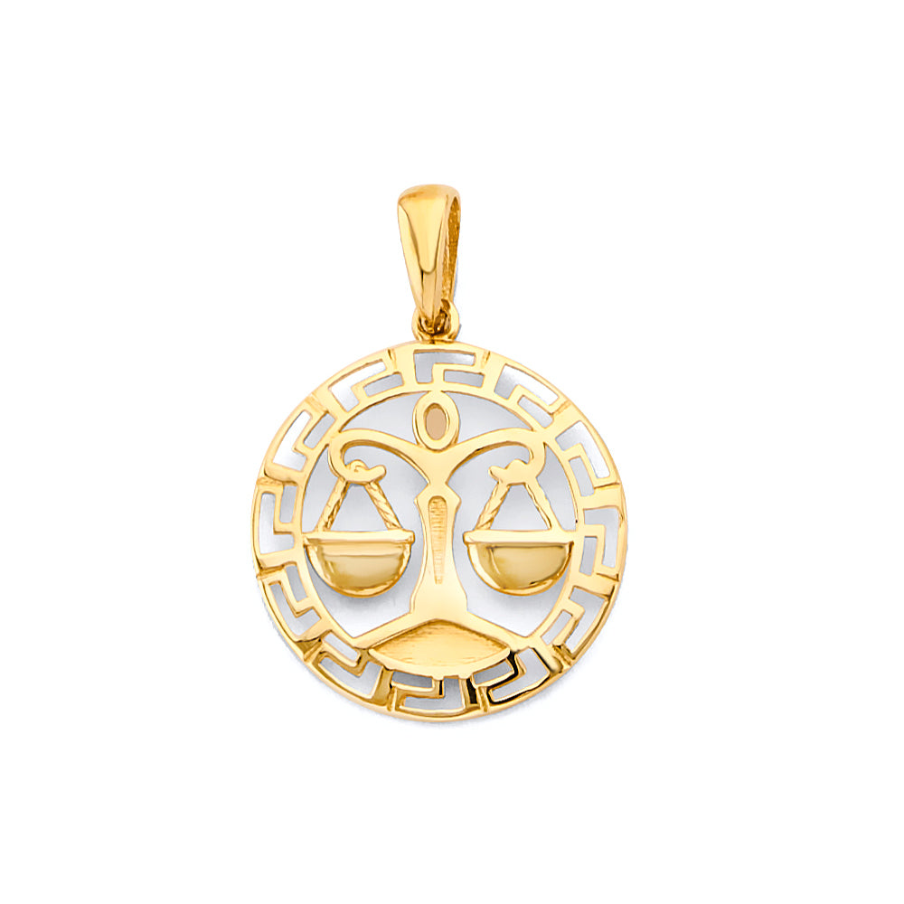 14K Yellow Gold Zodiac Pendant