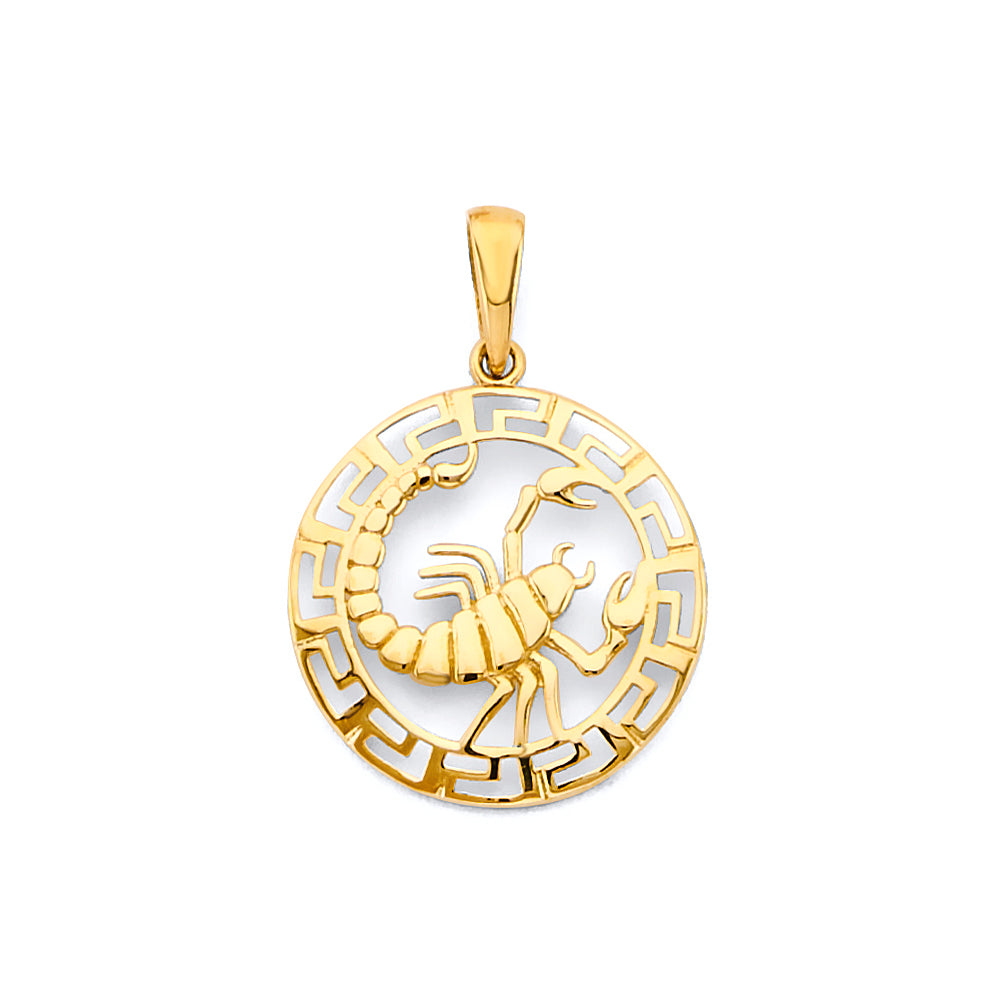 14K Yellow Gold Zodiac Pendant