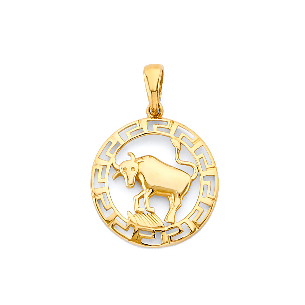 14K Yellow Gold Zodiac Pendant