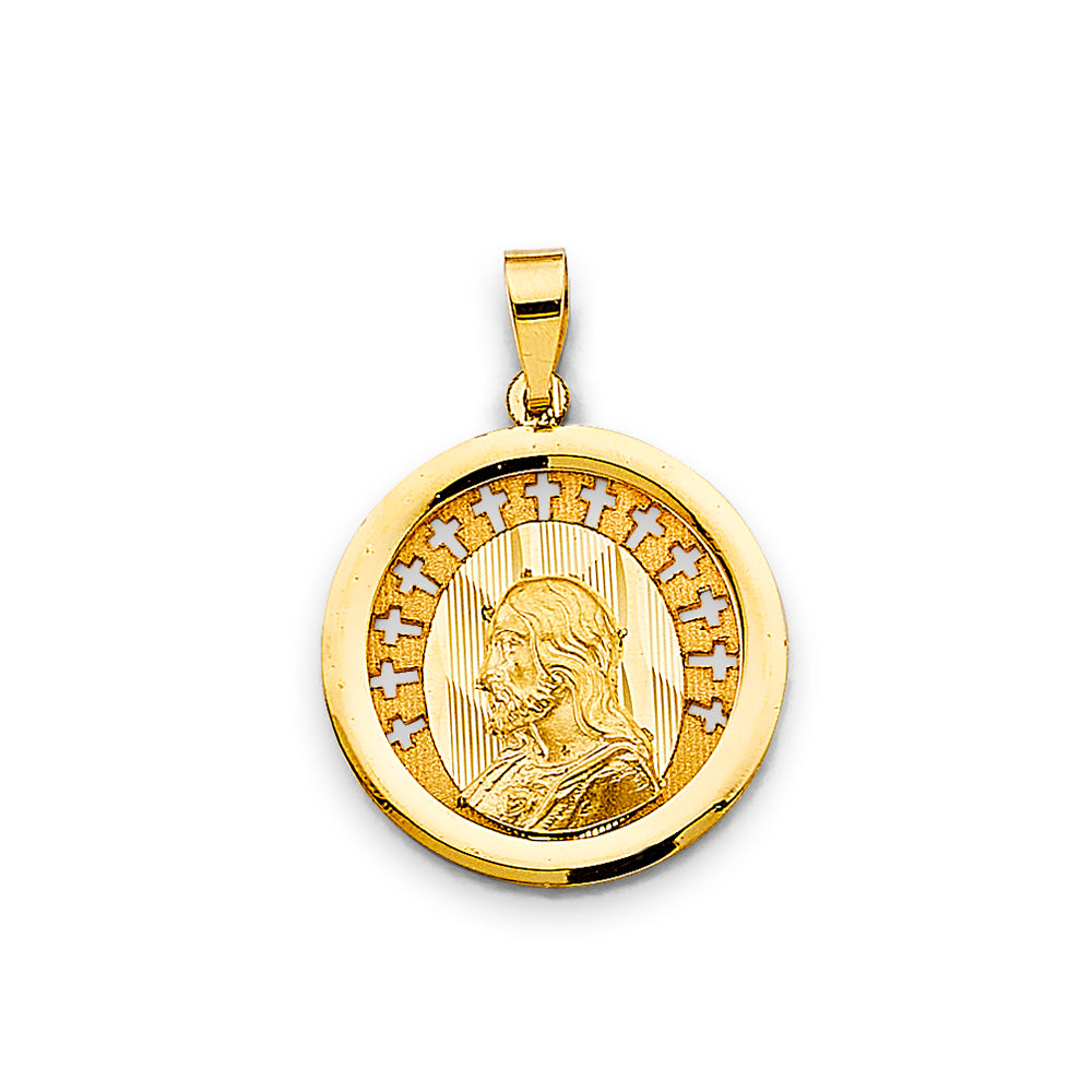 14K Yellow Gold Religious Pendant