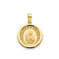 14K Yellow Gold Religious Pendant