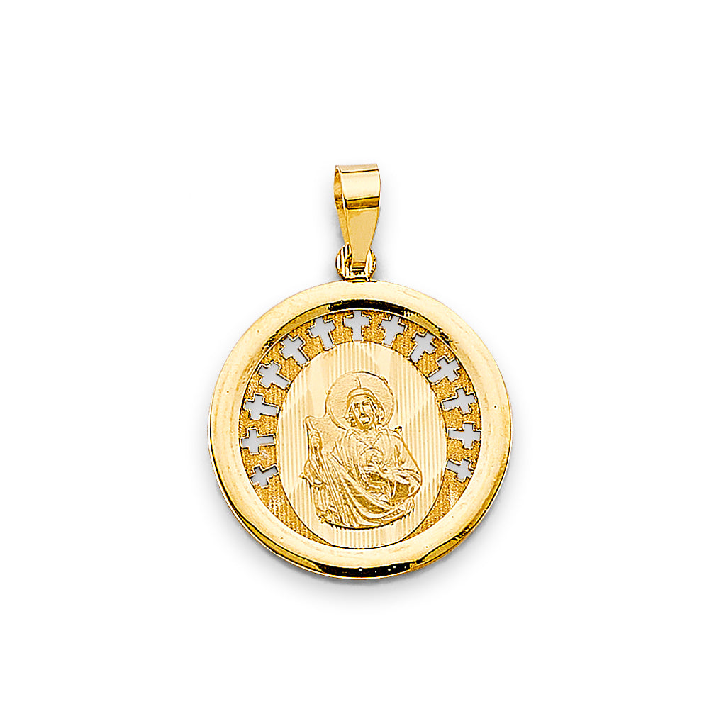 14K Yellow Gold Religious Pendant