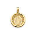 14K Yellow Gold Religious Pendant