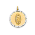 14K Two Tone Gold Religious Pendant