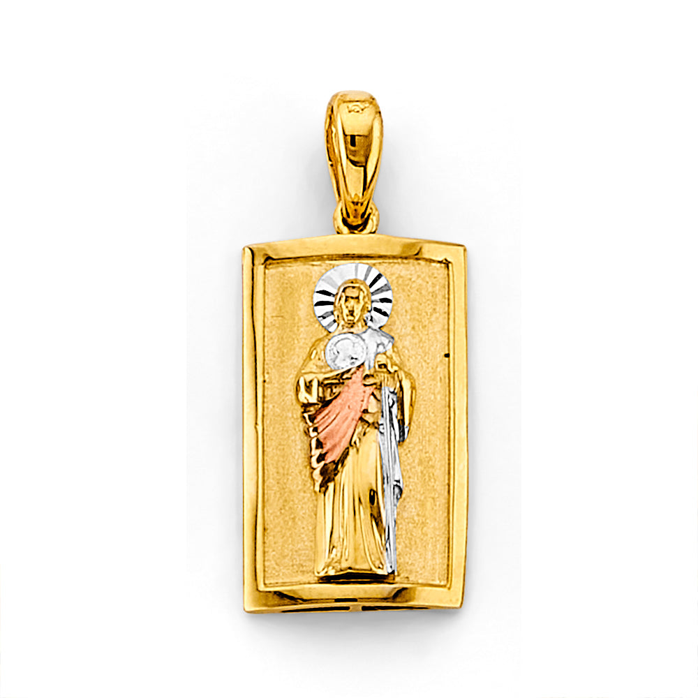 14K Yellow White Rose Gold St. Jude Thaddeus Pendant