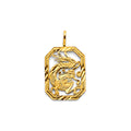 14K Yellow Gold Dragon Pendant
