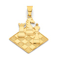 14K Yellow Gold Chess Pendant