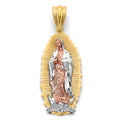 14K Yellow White Rose Gold Guadalupe Pendant