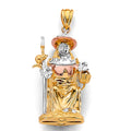 14K Yellow White Rose Gold Santo Nino De Atocha 3D Pendant