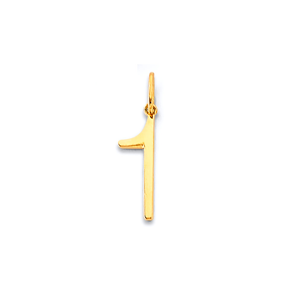 14K Yellow Gold Number Pendant (0 - 9)