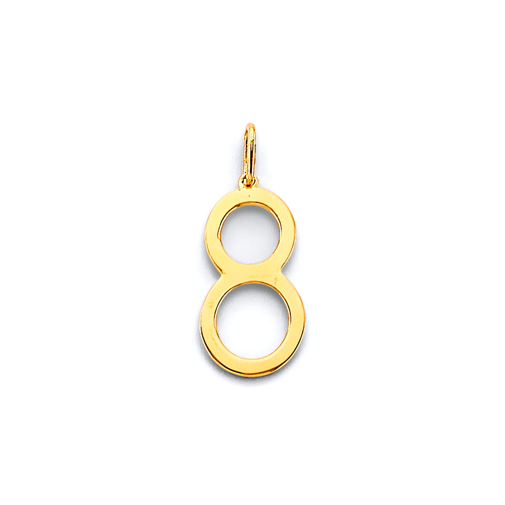 14K Yellow Gold Number Pendant (0 - 9)