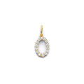 14K Yellow Gold CZ Number Pendant (0 - 9)