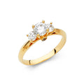 14K Yellow Gold CZ Engagement Ring (RG15)