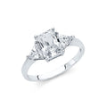14K White Gold CZ Engagement Ring (RG36W)