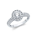 14K White Gold CZ Engagement Ring (RG53)
