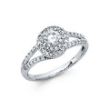 14K White Gold CZ Engagement Ring (RG54)