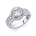 14K White Gold CZ Engagement Ring (RG64)