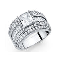 14K White Gold CZ Engagement Ring (RG65)
