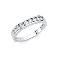14K White Gold CZ Wedding Band (RG67W)