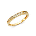 14K Yellow Gold CZ Wedding Band (RG69)