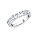 14K White Gold CZ Wedding Band (RG70W)